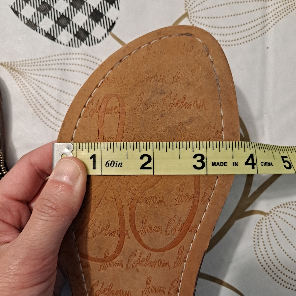 Sam Edelman Brown Leather Sandals with Turquoise Bead Accents - Picture 6 of 6